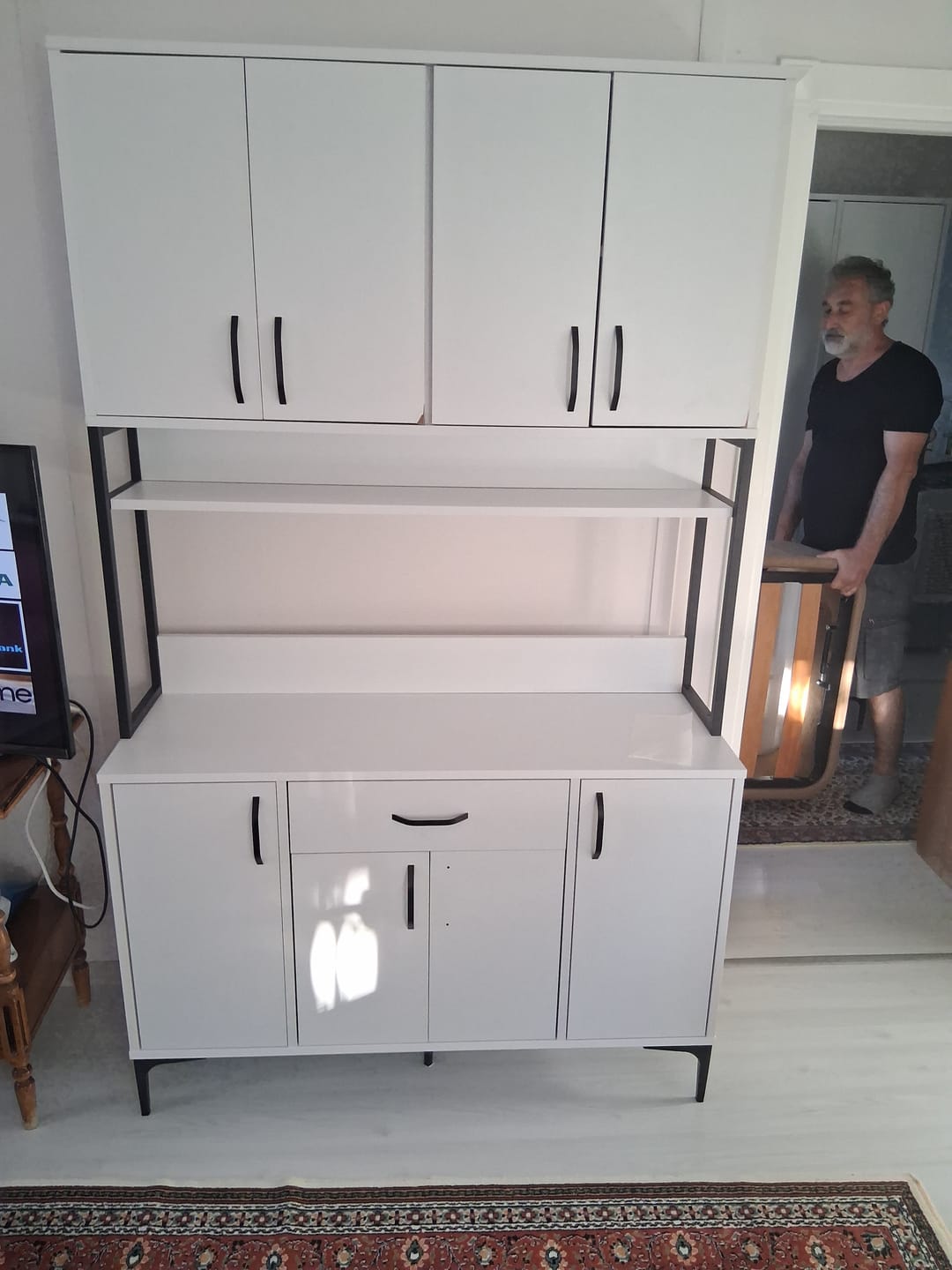 Customer photo review of Rani JE132 Çok Amaçlı Dolap 12 Kapaklı 1 Çekmeceli Kiler Mutfak Dolabı Beyaz