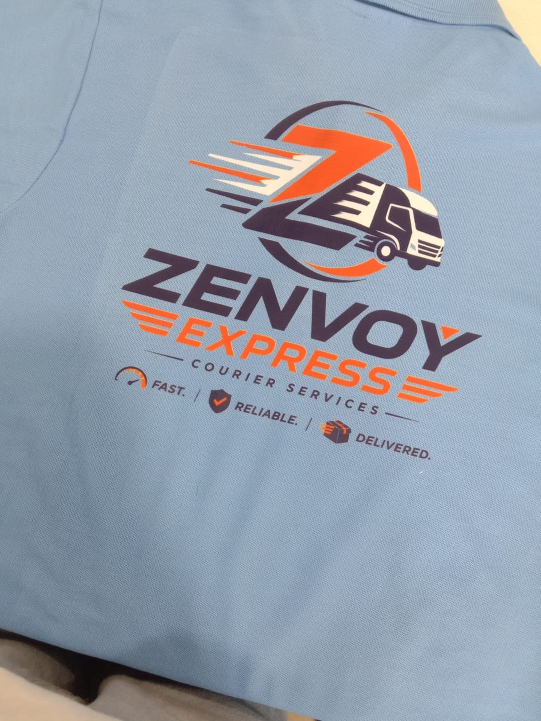 Customer photo review of Customized Polo T-Shirt With Your Company Logo | Order Logo Printed Tees | PrintMine.in