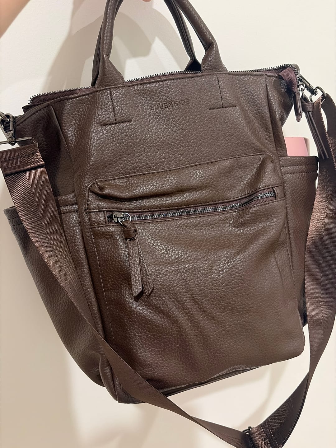Customer photo review of Baby Bronx Backpack - Chocolate