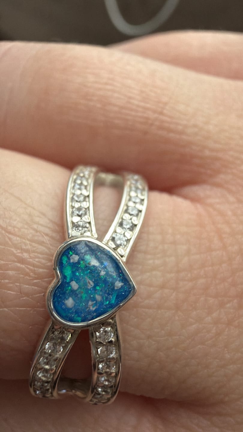 Customer photo review of Keepsake Heart Infinity Cubic Zirconia Band Ring