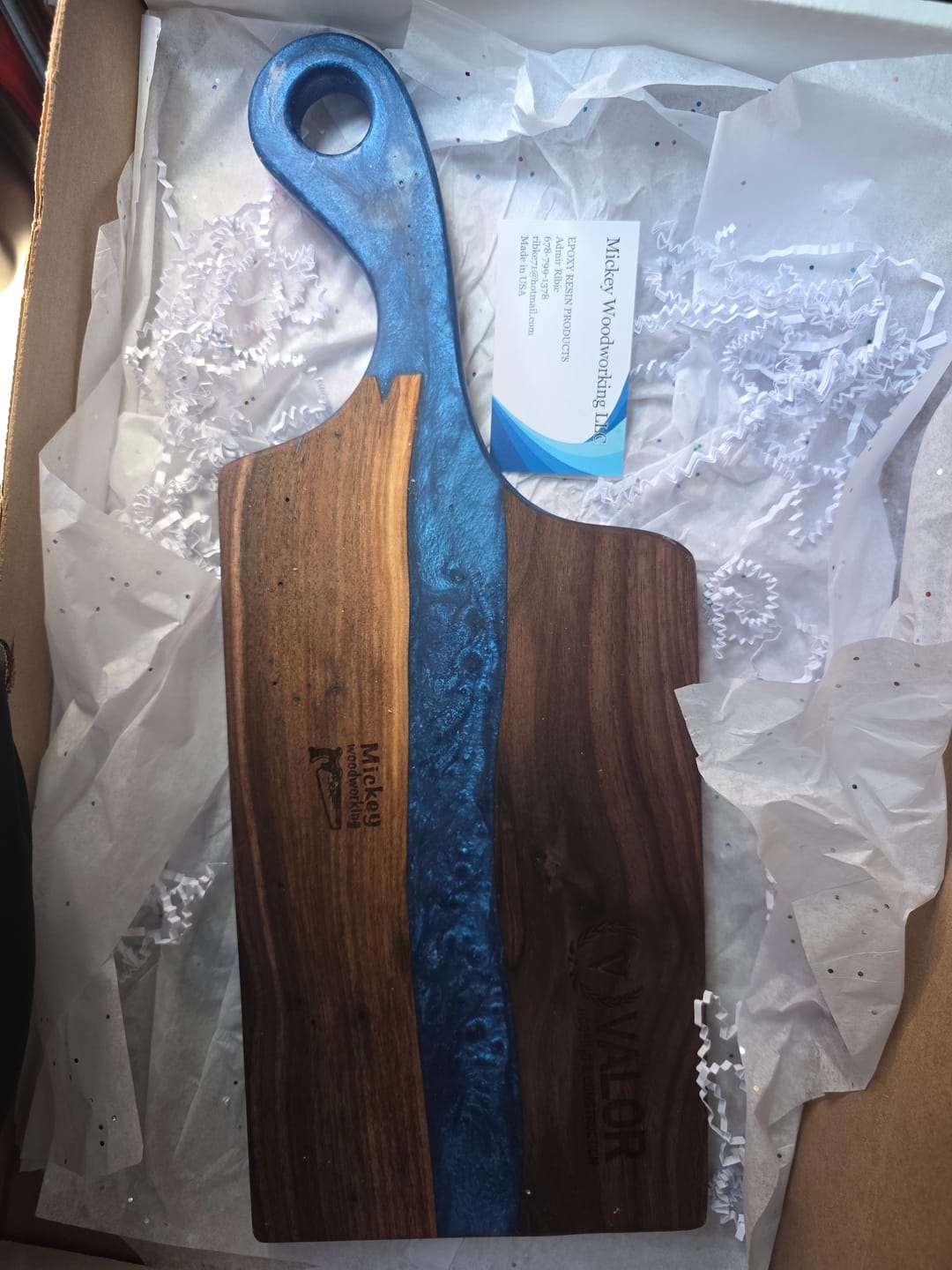Customer photo review of 17.5x7x1" Small Free Flow Charcuterie Board Silicone Mold