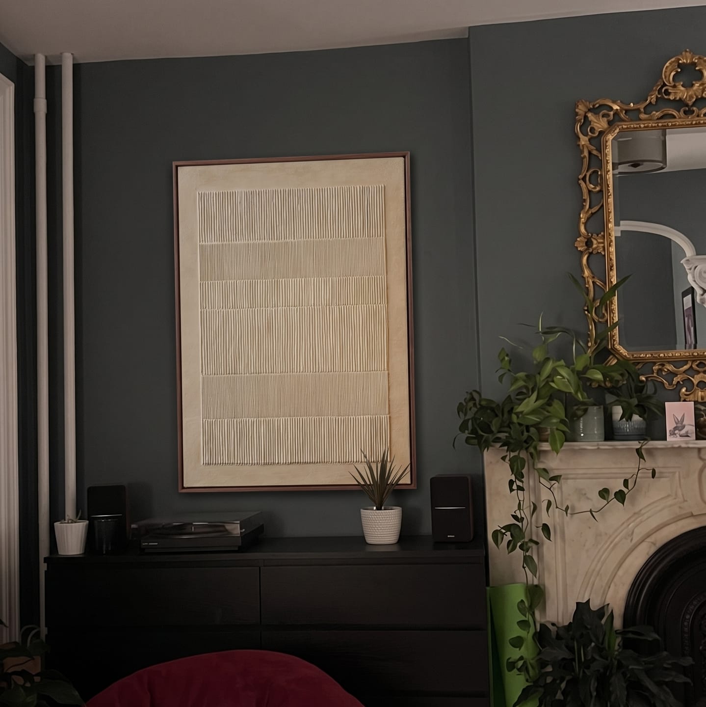 Customer photo review of Line Art Abstract ｜ Vertical-Grid-Sanctuary