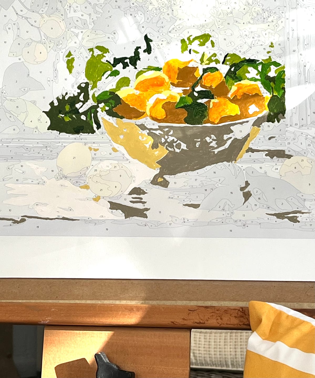 Customer photo review of Lemon Bowl at the Window | Paint by Number