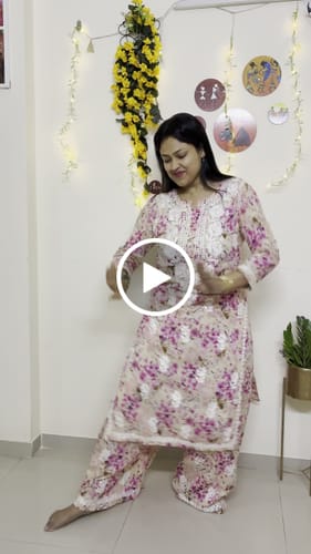 Customer video review of Inayah Beige & Pink Pure Mulmul set