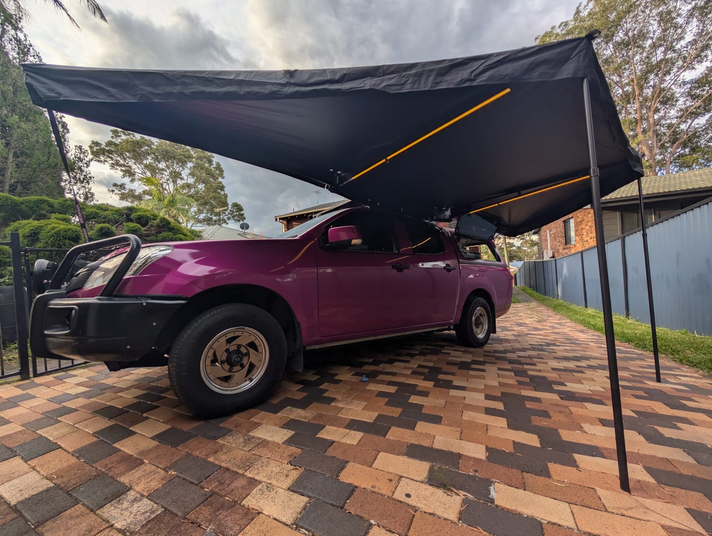 Customer photo review of OPENROAD 180 Free Standing Awning