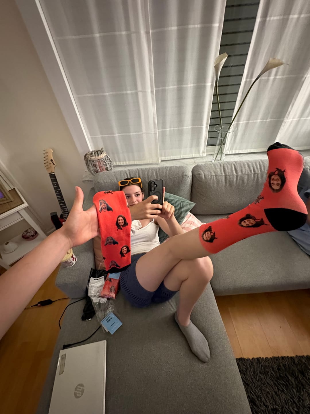 Customer photo review of FaceSock® | Gepersonaliseerde Sokken Met Foto