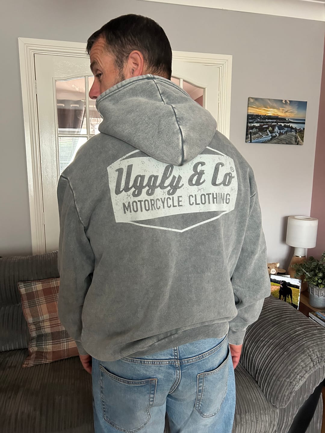 Customer photo review of Blue Diamond Acid Wash Hoodie