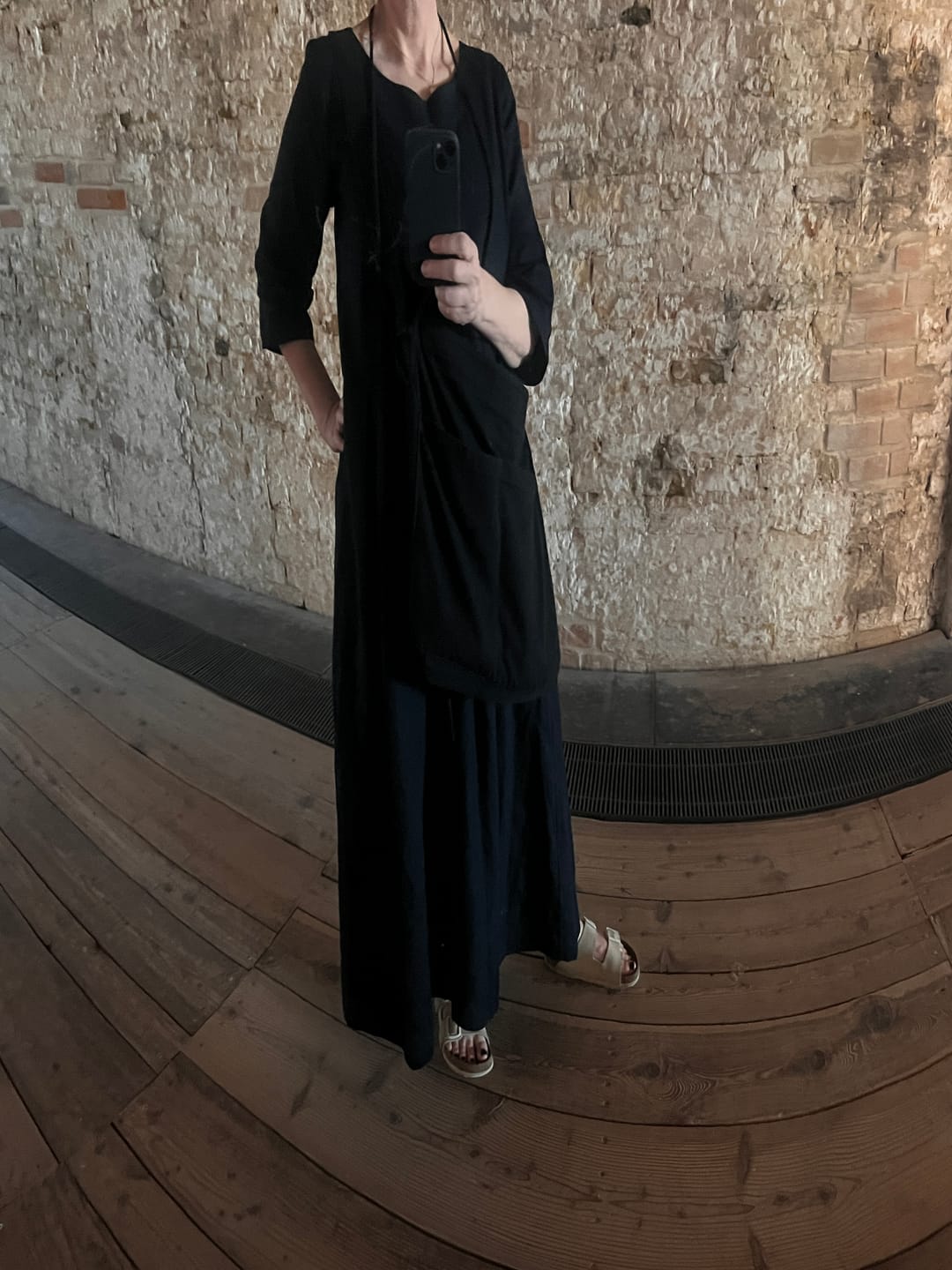 Customer photo review of Robe Louisa manches 3/4 – Lin naturel