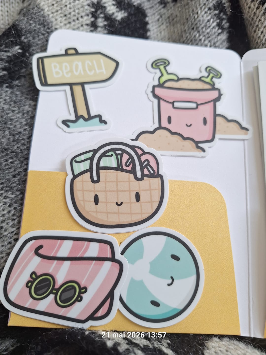 Customer photo review of Beach Time Sticker Set