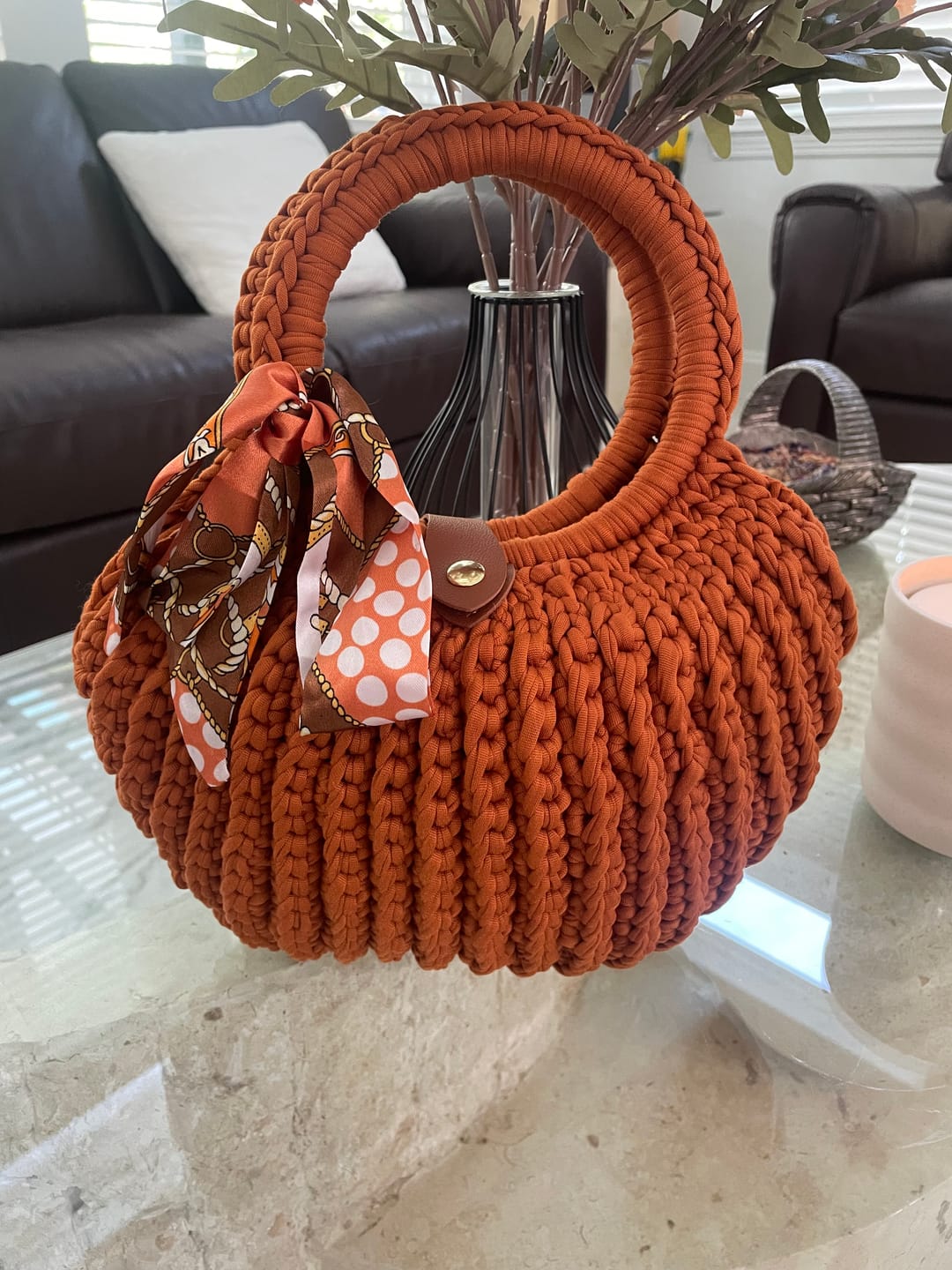 Customer photo review of CrochetPark™ Shell crochet Handbag DIY Kit