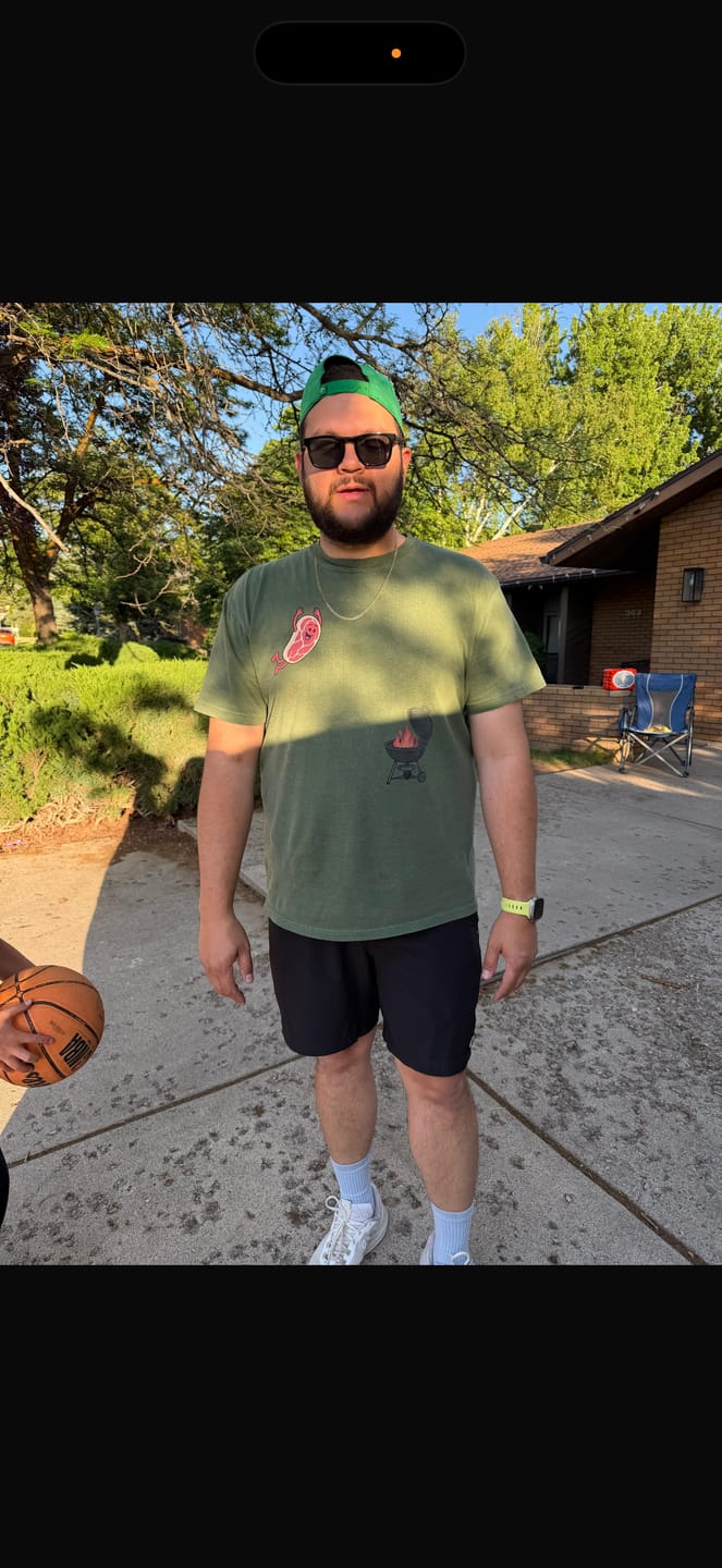 Customer photo review of Steak Dive — Premium Tee
