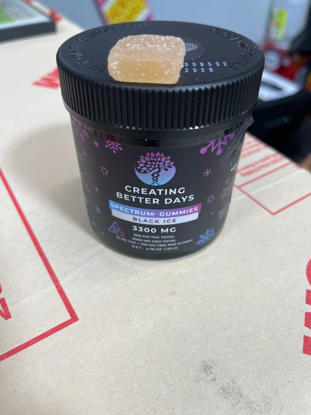Customer photo review of Black Ice Spectrum + Gummies 3300 MG