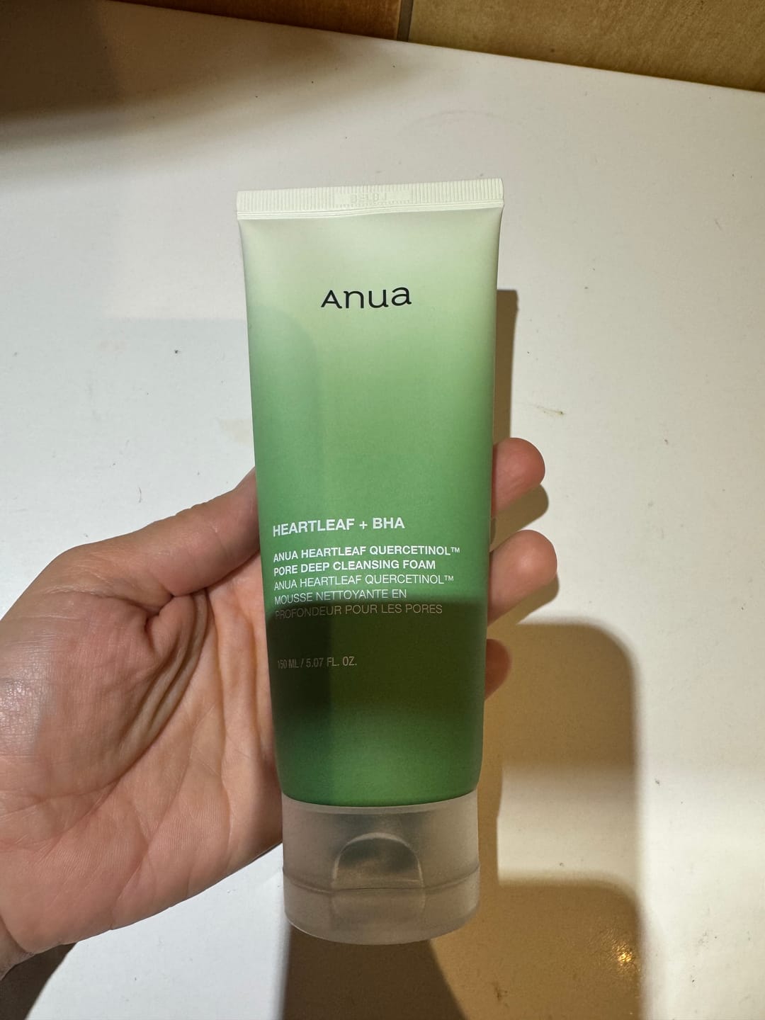 Customer photo review of Putiņas dziļai sejas mazgāšanai un attīrīšanai Anua Heartleaf Quercetinol Deep Pore Cleansing Foam