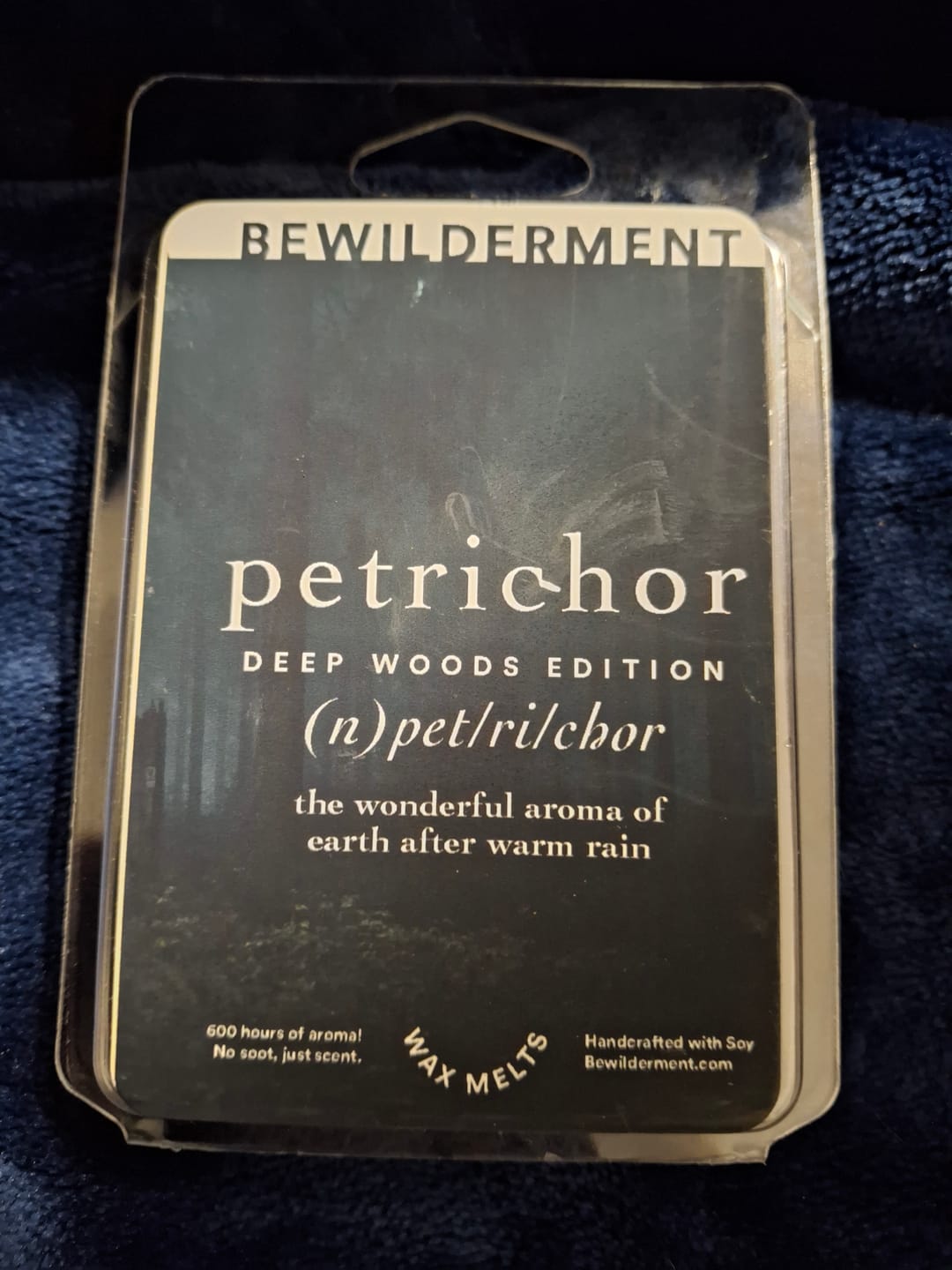 Customer photo review of Petrichor Deep Woods Edition Wax Melts