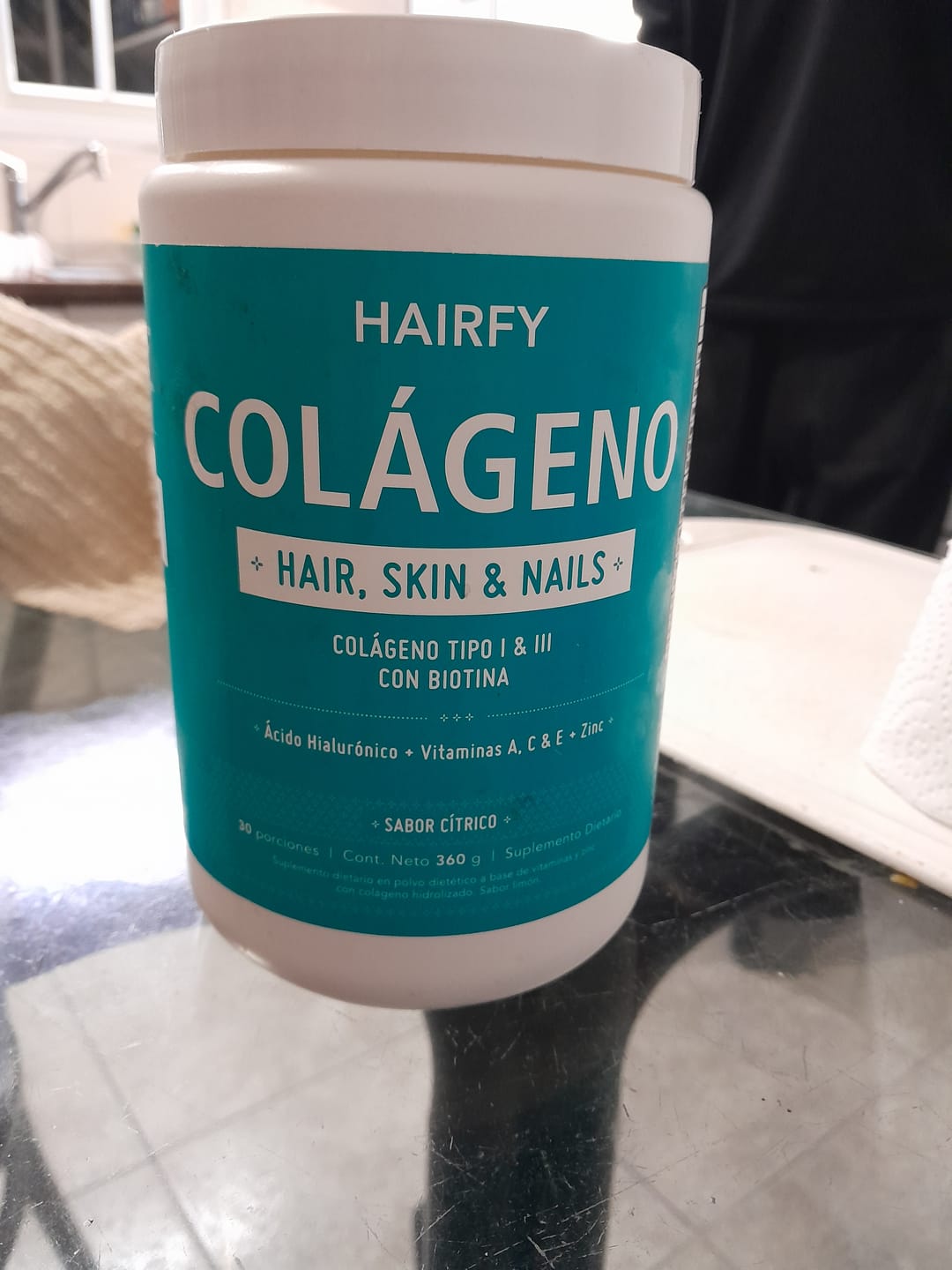 Customer photo review of Colágeno Hair, Skin & Nails