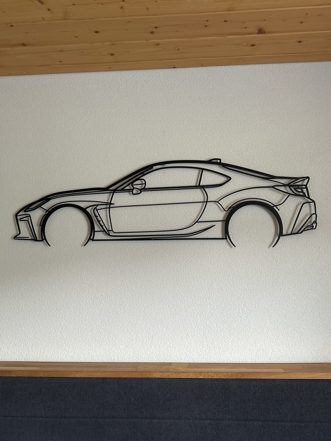 Customer photo review of Your Custom Car Silhouette Metal Wall Art Service