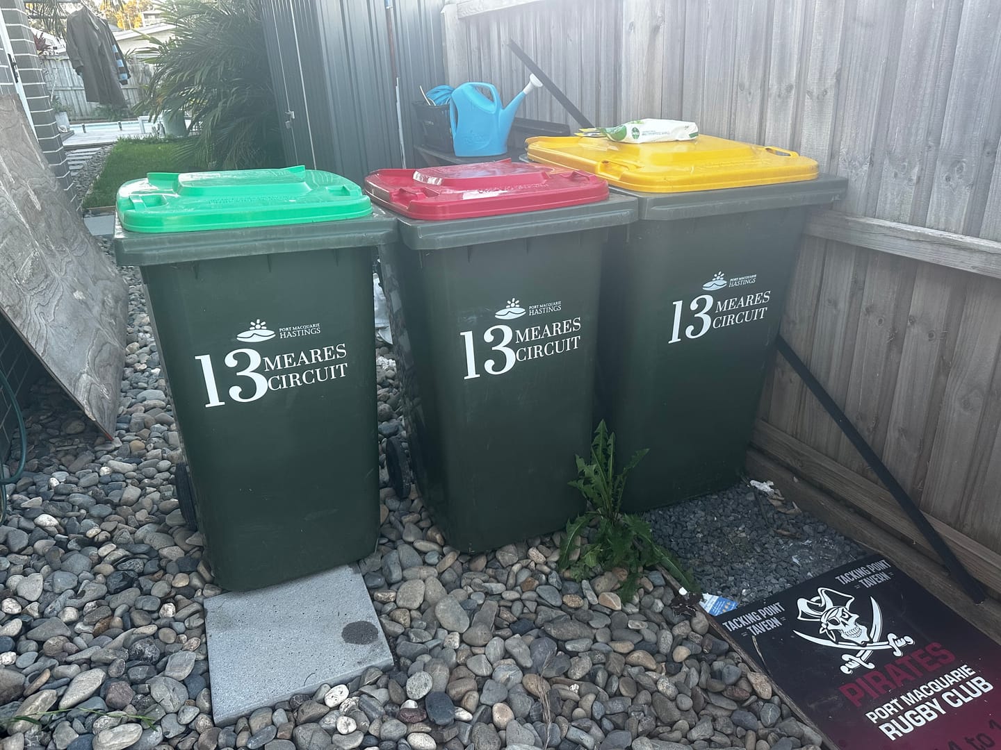 Customer photo review of Wheelie Bin Street Name & Number Sticker
