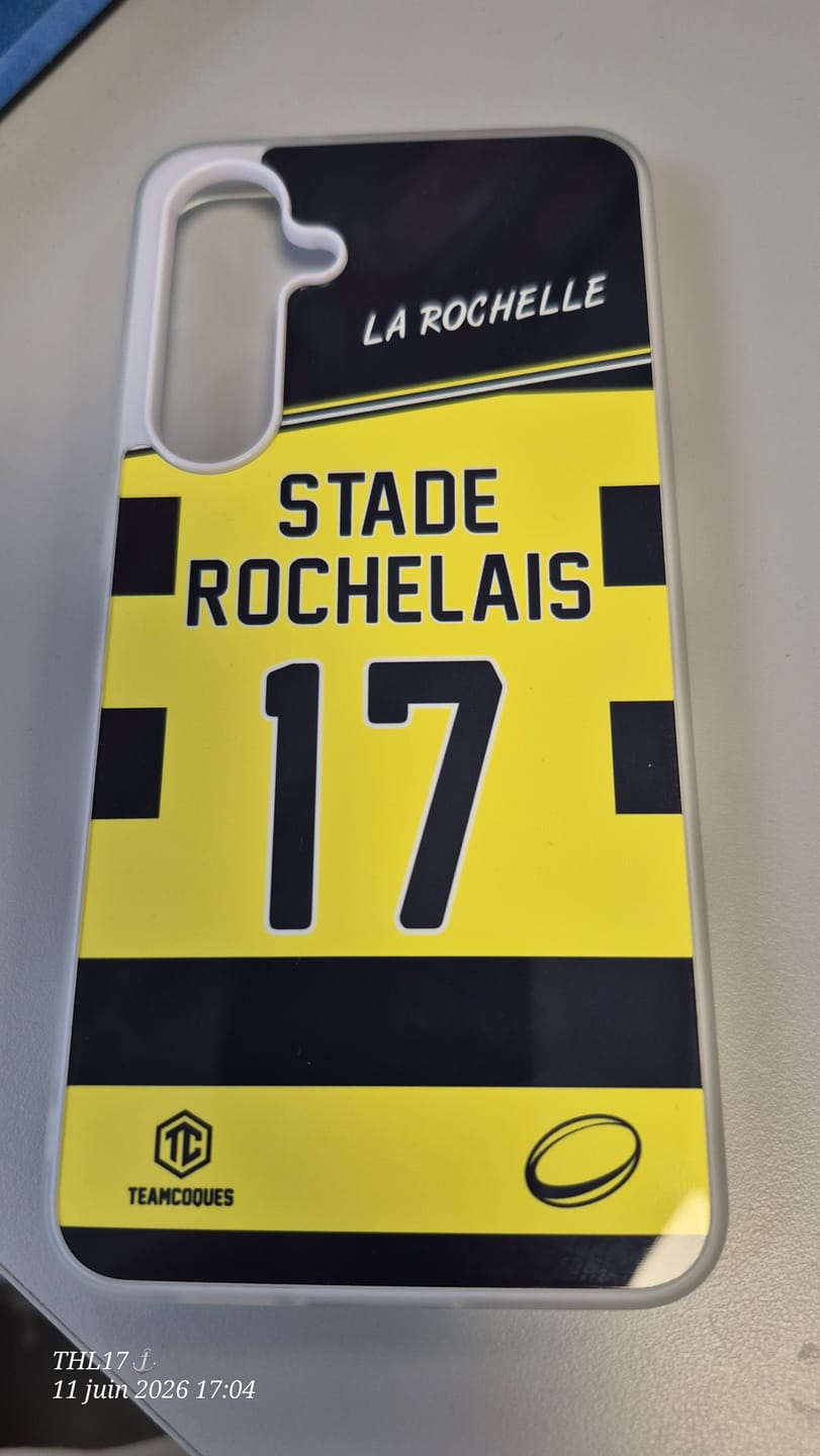 Customer photo review of Coque rugby LA ROCHELLE personnalisable - TEAMCOQUES
