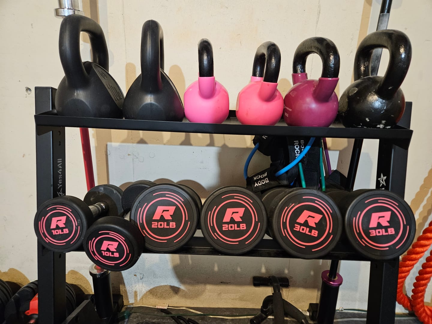 Customer photo review of RitFit Pink PVC-Coated Round Dumbbells in Pairs