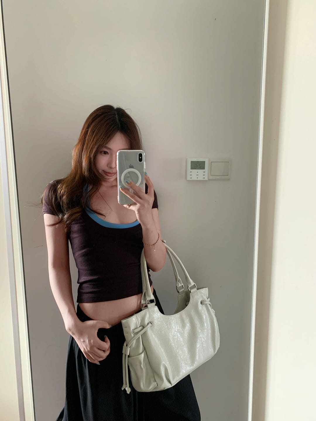 Customer photo review of IAMXIAA Scoop Neck Tee & Halter Bra Top Set