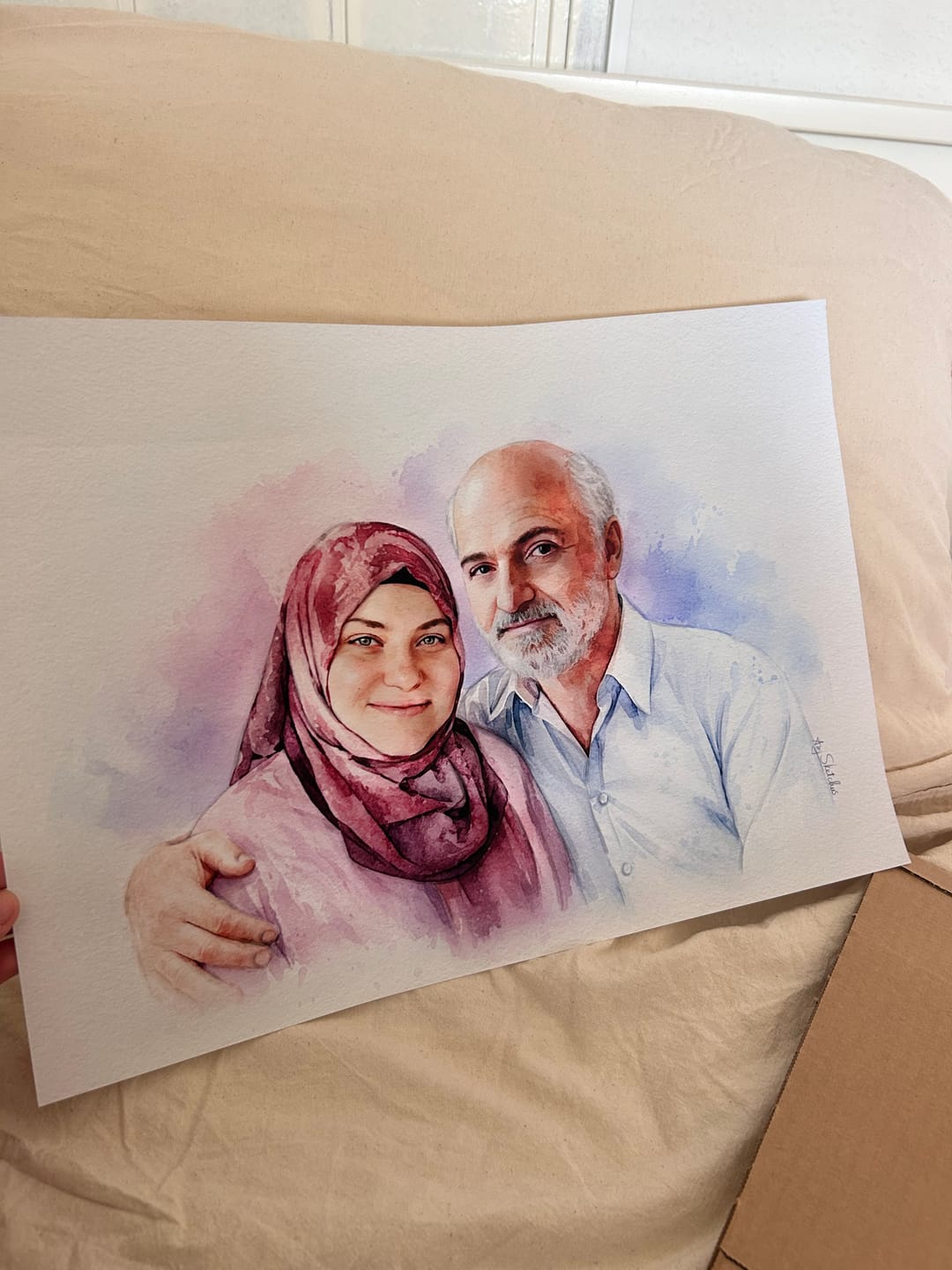 Customer photo review of Portrait Aquarell malen lassen Tierportraits Aquarellmalerei - Foto als Aquarelle-Gemälde