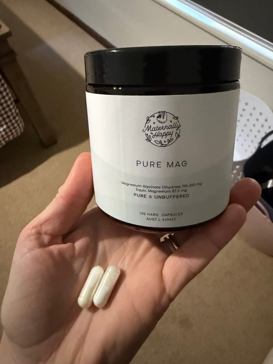 Customer photo review of Pure Mag | Unbuffered Magnesium Glycinate