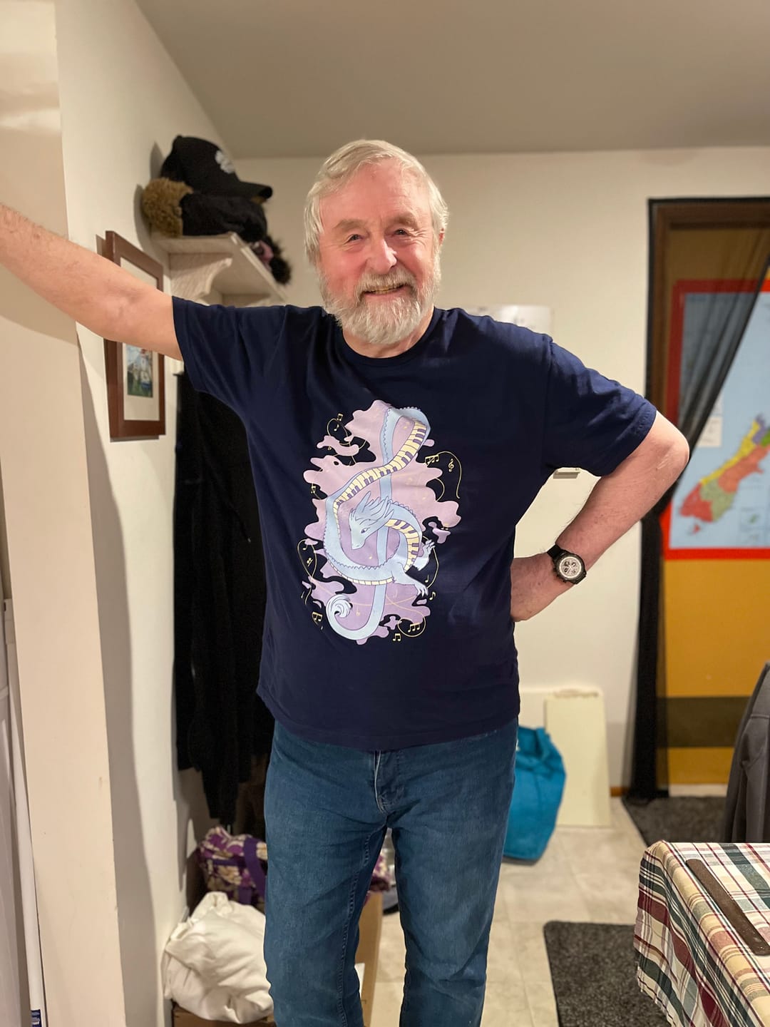 Customer photo review of Treble Clef Musical Dragon T-Shirt