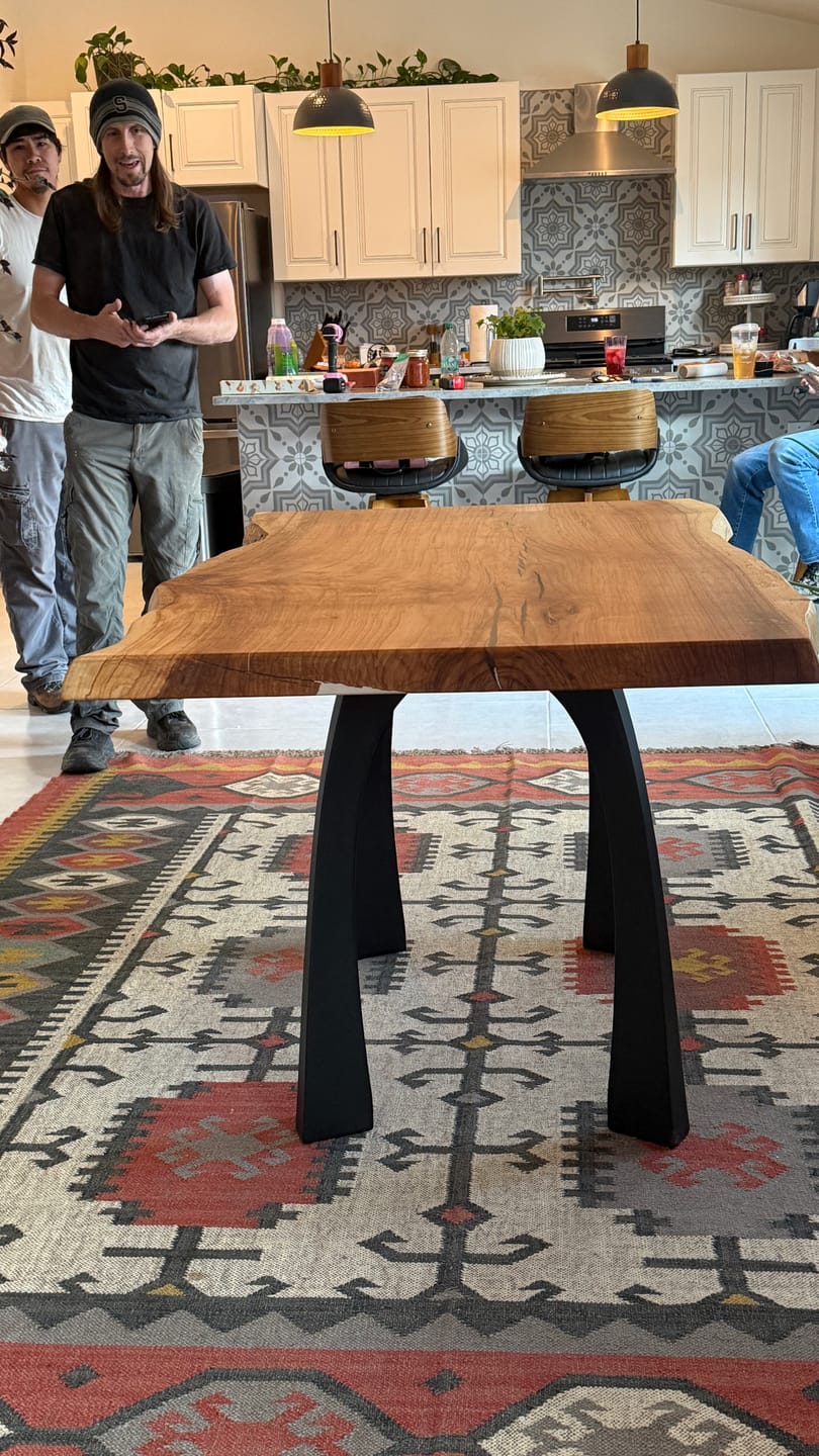 Customer photo review of Furniture Legs 419 Nura 28" H Metal Modern Dining Table Legs