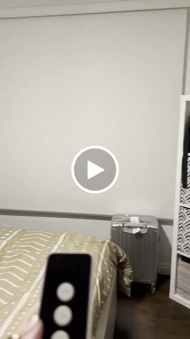 Customer video review of Smart Motorized Roller Shades 100% Blackout Essential