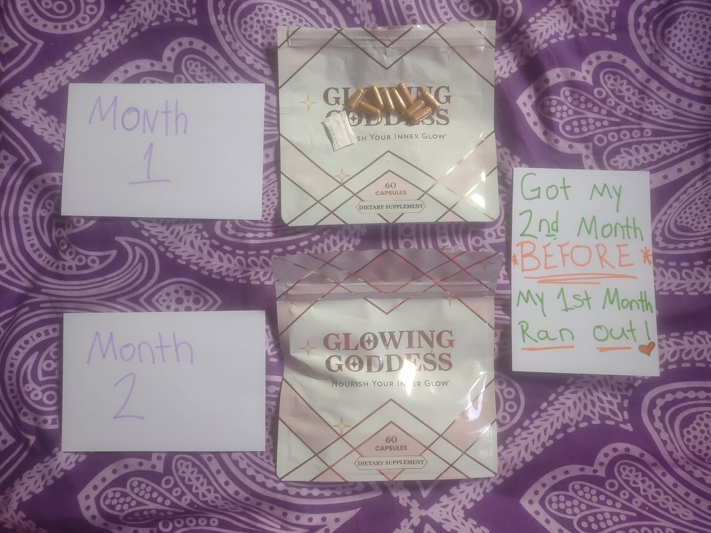 Customer photo review of GODDESS CAPSULES