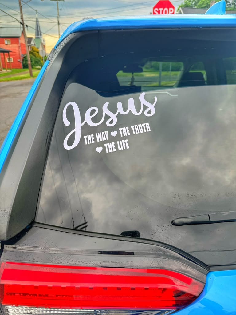 Customer photo review of 🖤 Creative Letter Pattern Car Sticker