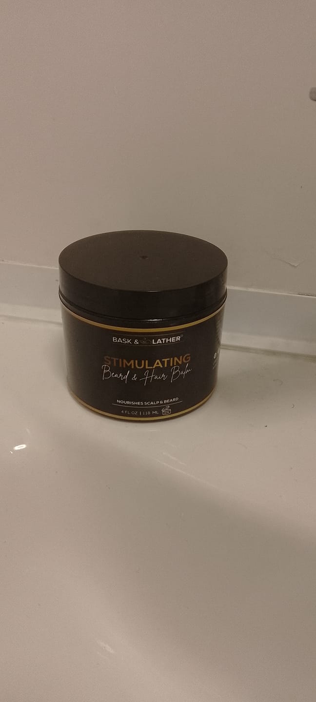 Customer photo review of Stimulating Beard and Hair Balm