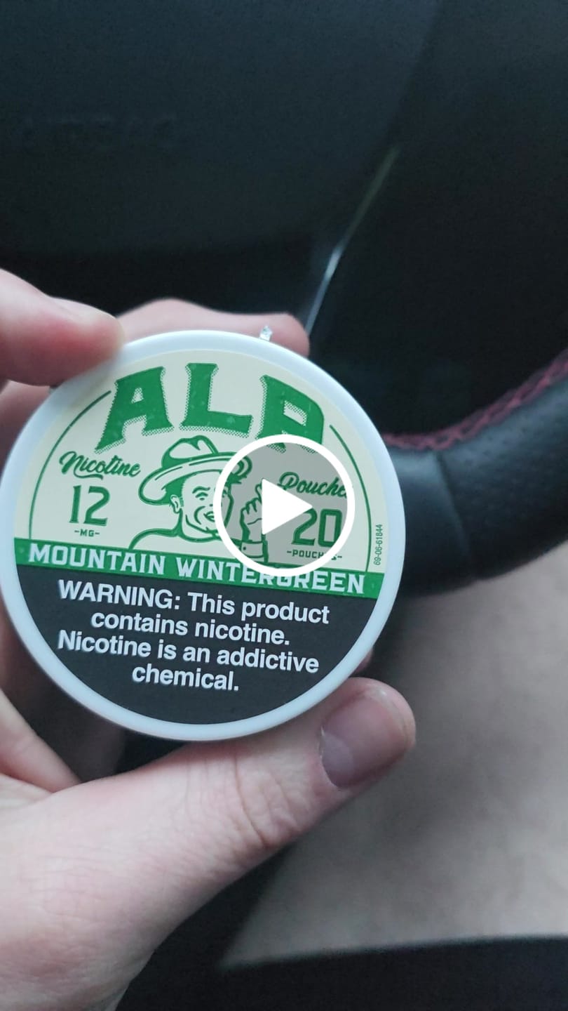 Customer video review of Mountain Wintergreen Nicotine Pouches