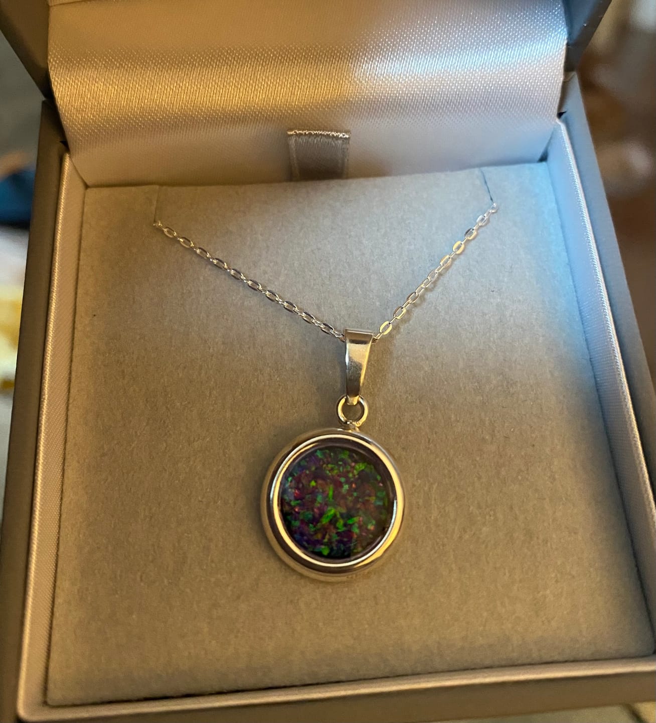 Customer photo review of Forever Circle Silver Pendant