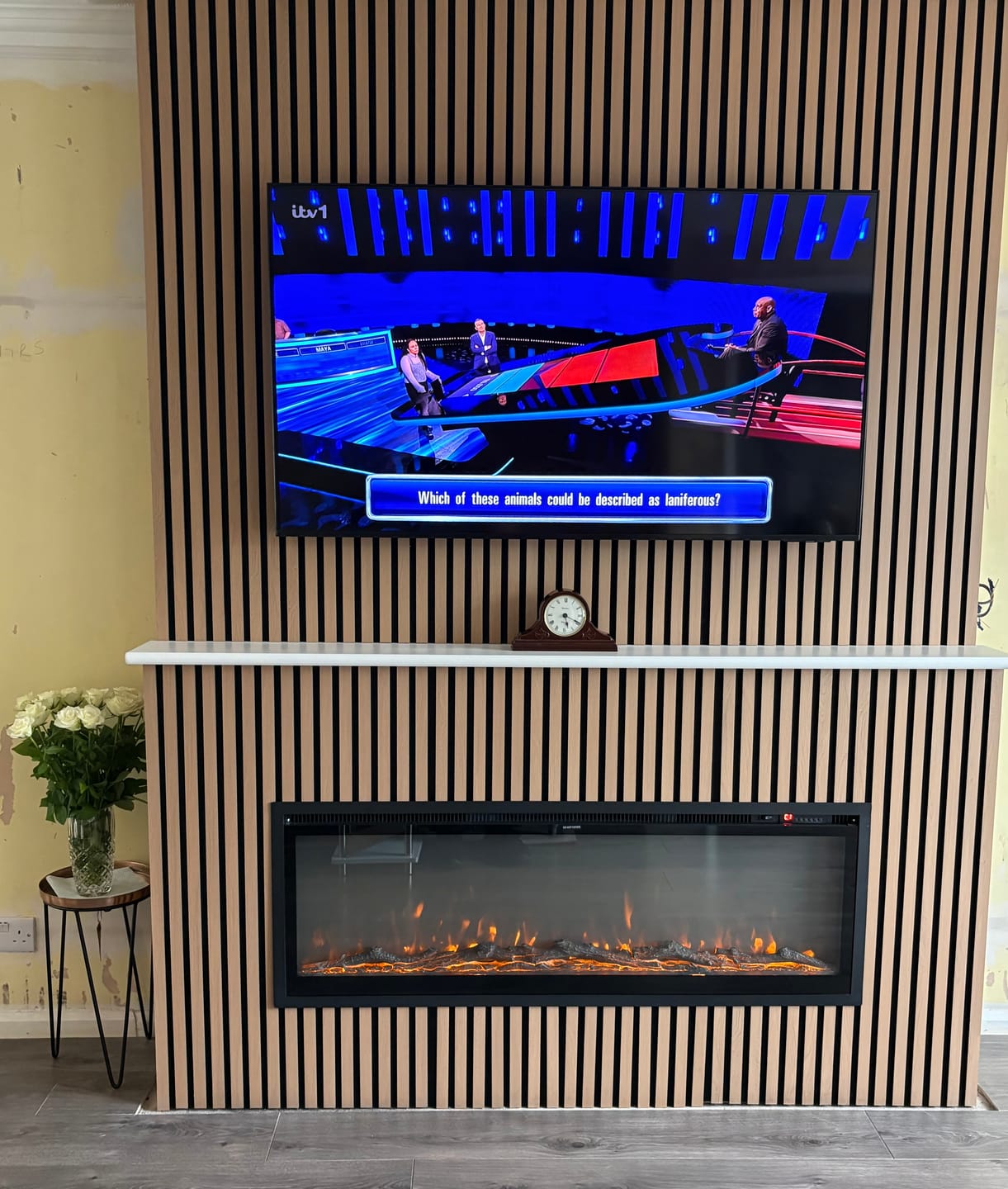 Customer photo review of Premium Acoustic Wall Panels - Natural Oak