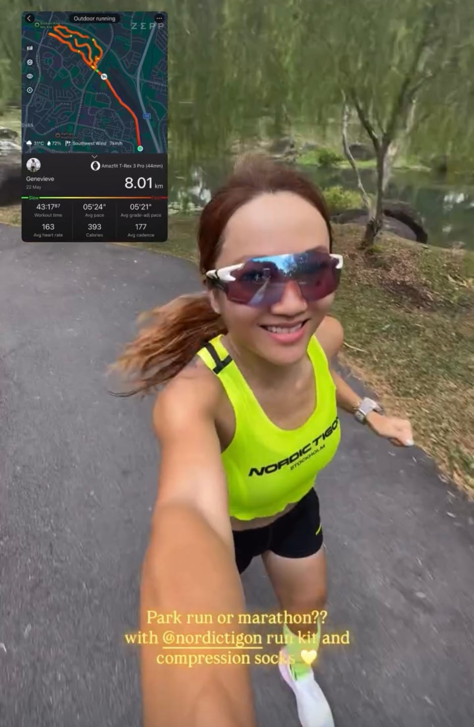 Customer photo review of Women's Velocity Cropped Tank - Flash Yellow