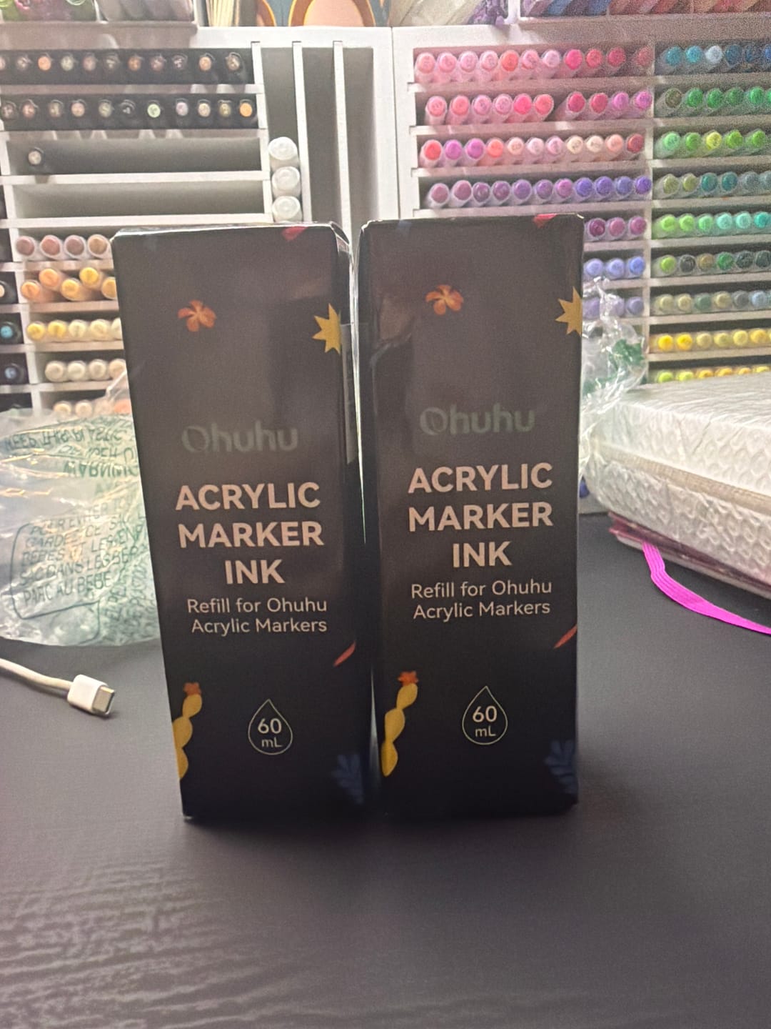 Customer photo review of Ohuhu Acrylic Marker Ink Refill for Mauna Kea & Hanauma Series