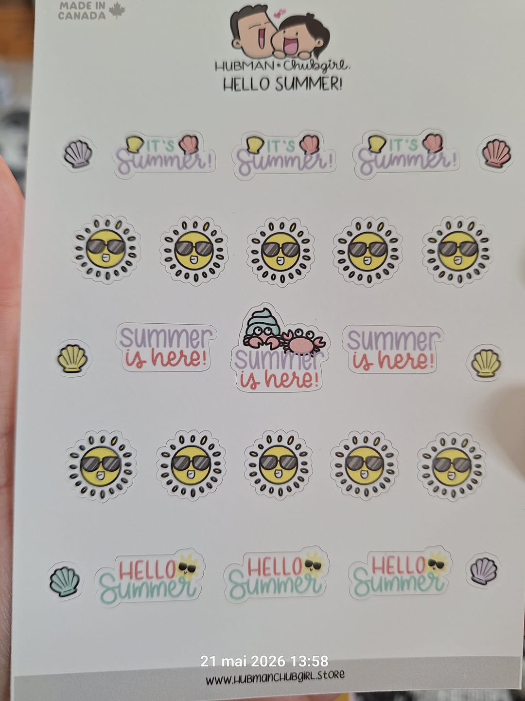 Customer photo review of Hello Summer! Planner Stickers