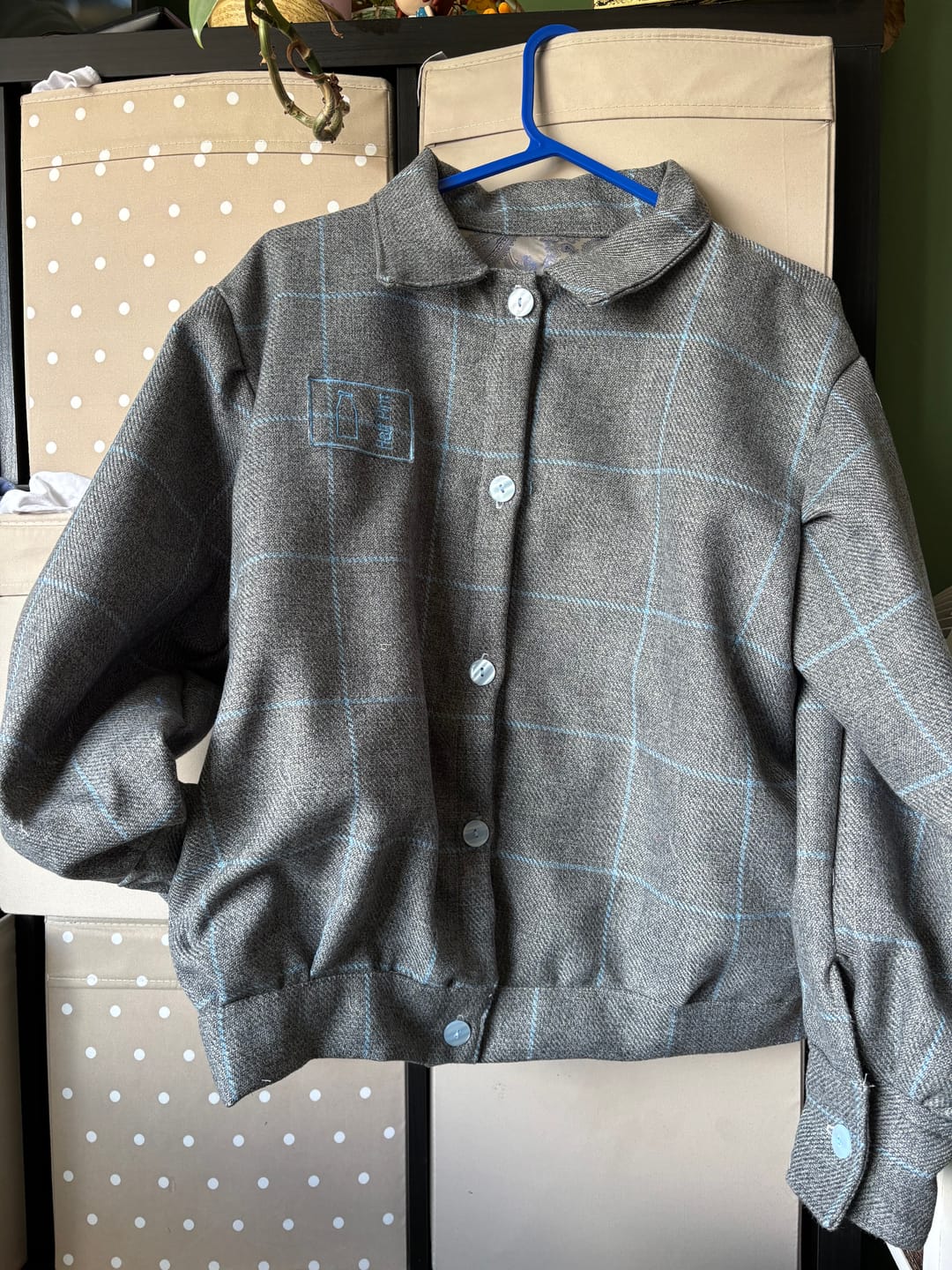 Customer photo review of Large Checkered Wool Touch Fabric