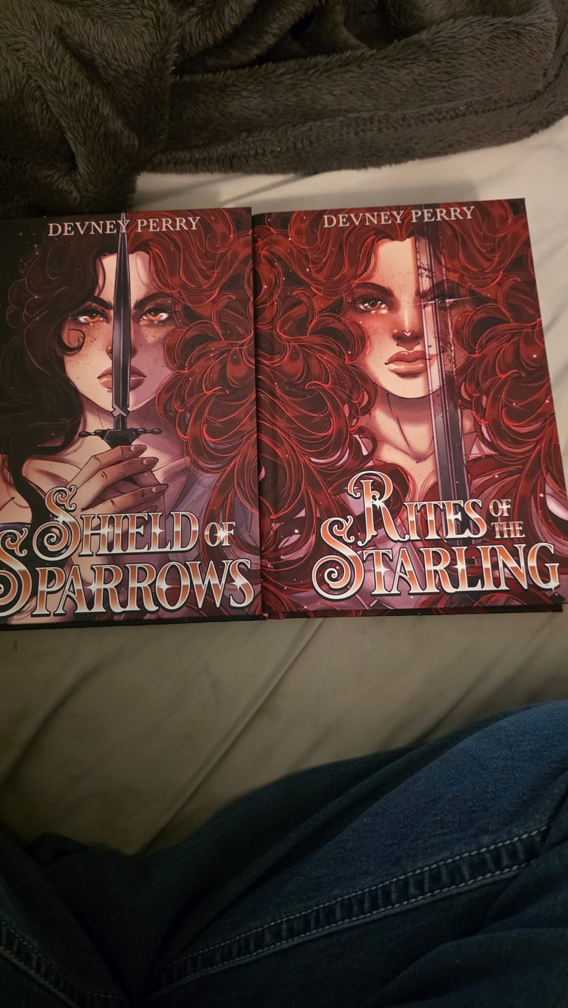 Customer photo review of PS Hardcover SE Rites of the Starling by Devney Perry
