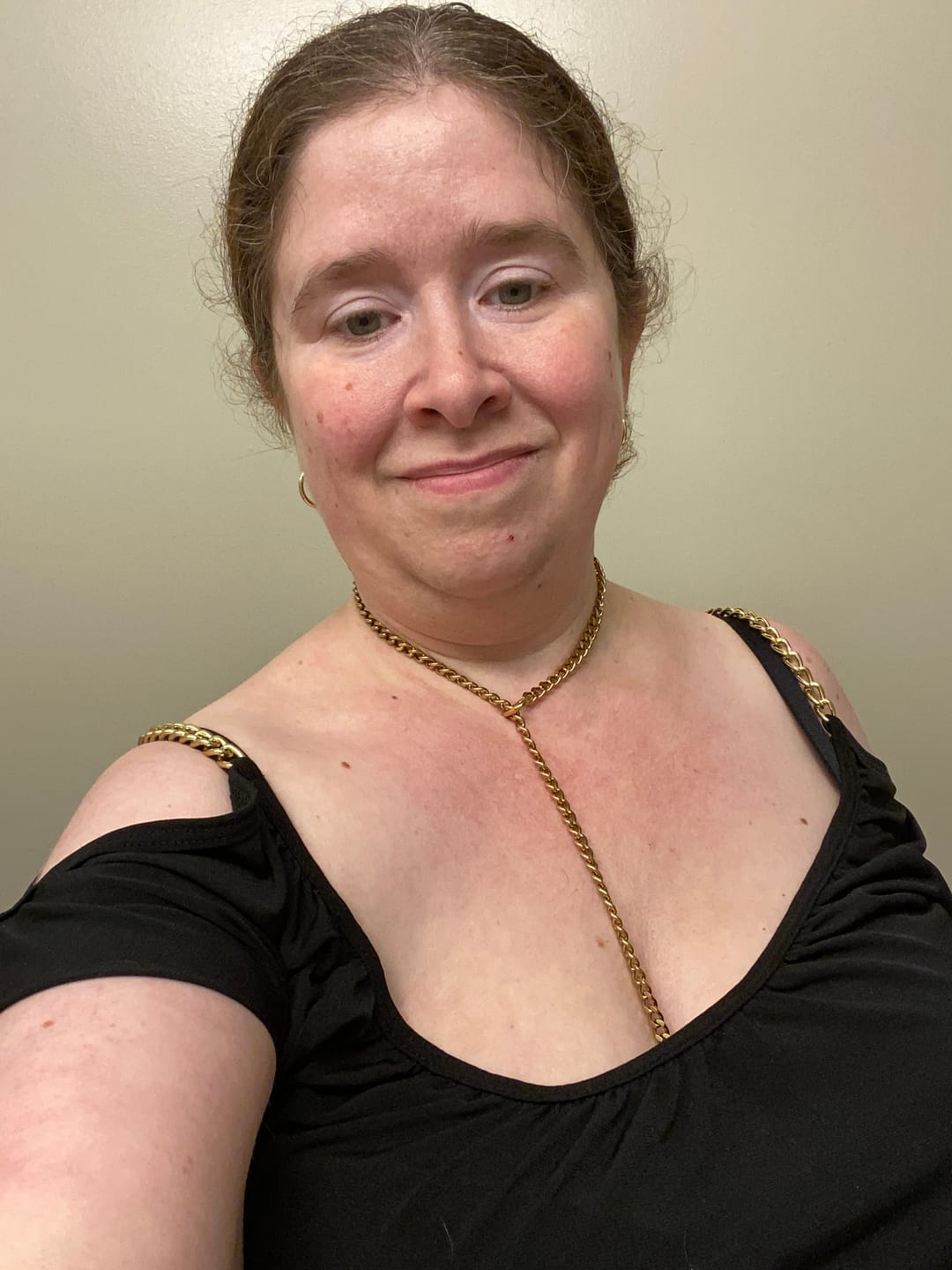 Customer photo review of Oval Gem Slip Chain