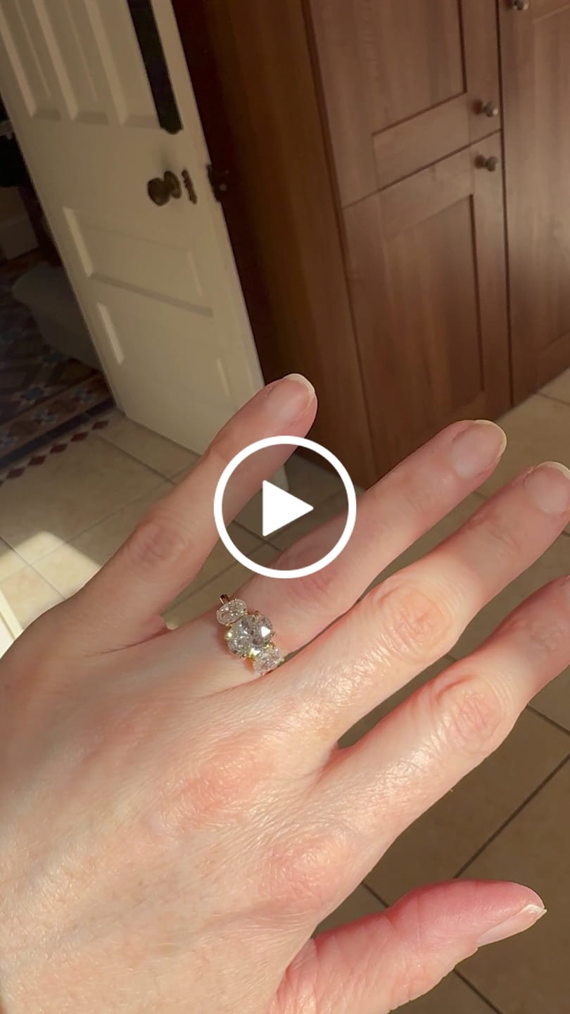 Customer video review of Oval Triology Diamond-Inspired Ring 2ct
