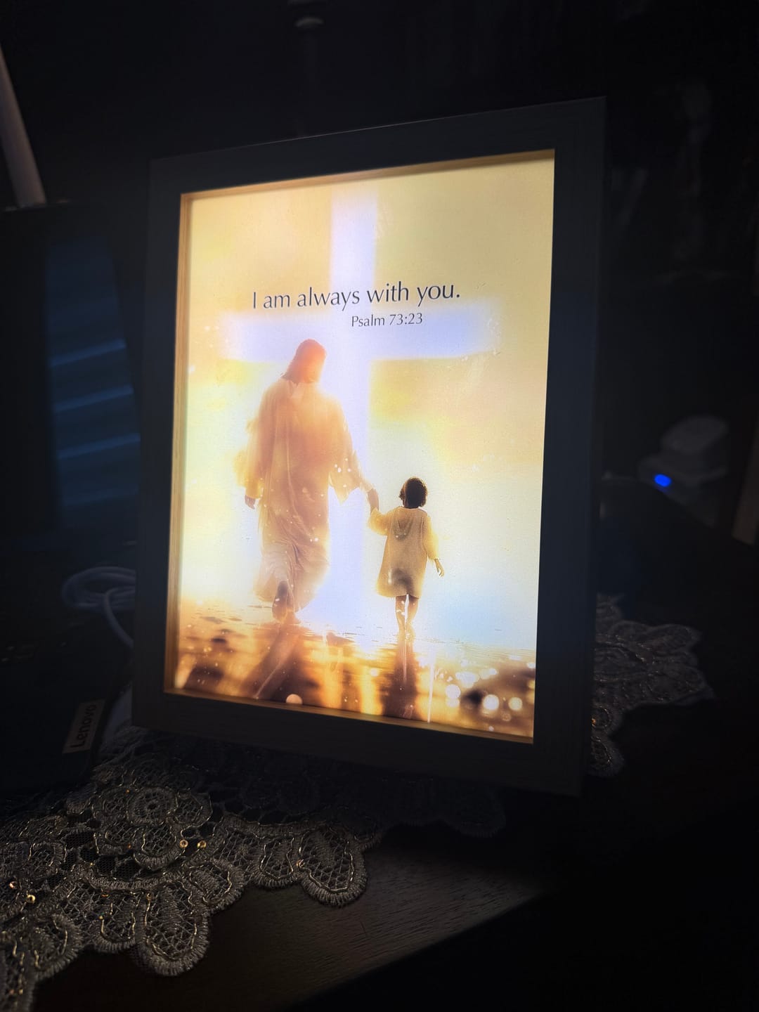 Customer photo review of The Jesus Lamp