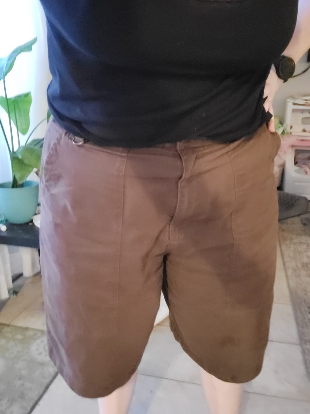 Customer photo review of Long Shorts - Umber