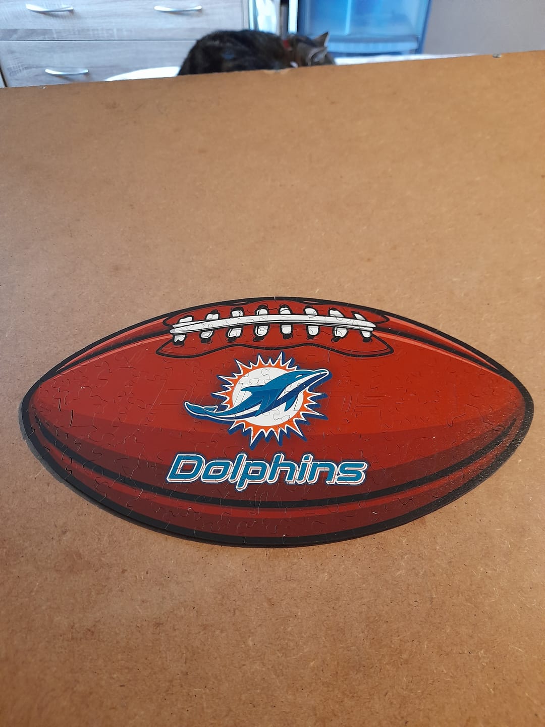 Customer photo review of Miami Dolphins™ - Wooden Puzzle