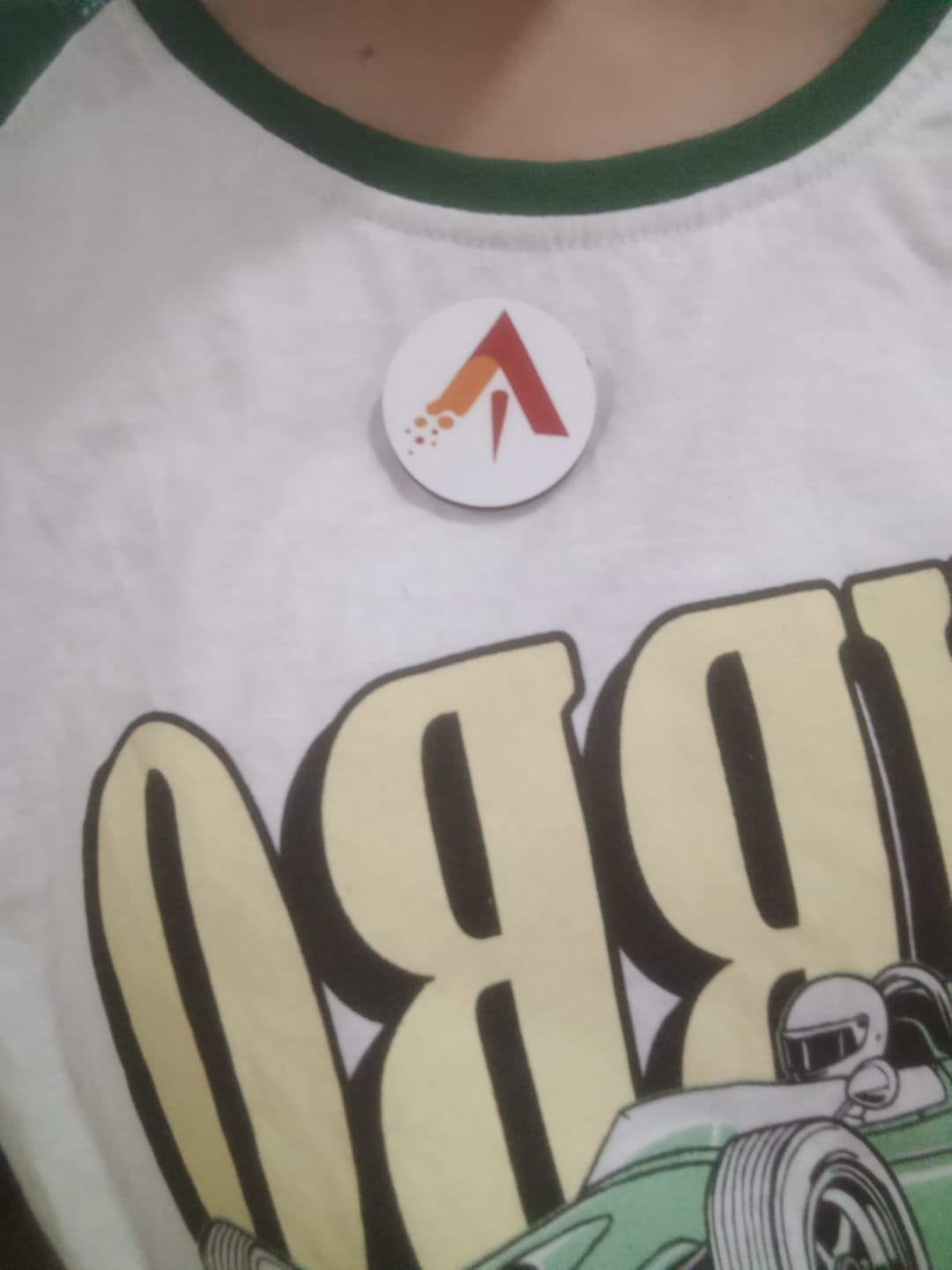 Customer photo review of Customized Magnetic Badge | Wear Your Brand | PrintMine.in