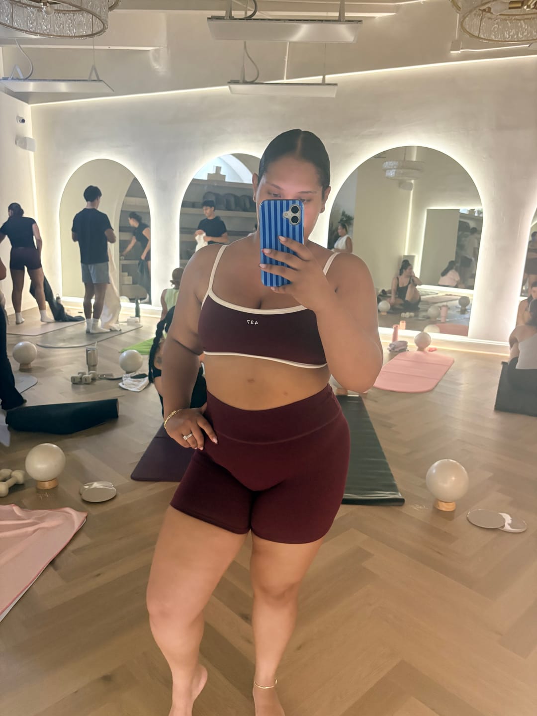 Customer photo review of [PREORDER] The Micro Bra / BlackCherry-Cream