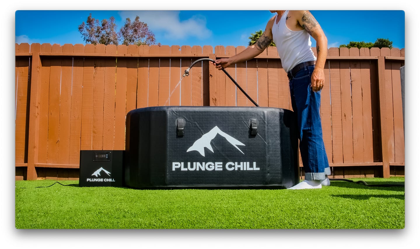 Customer photo review of Cold Plunge Chiller + Pro Tub