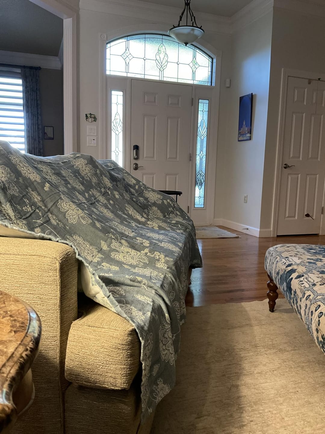 Customer photo review of Floral Muslin Cotton Throw Blanket