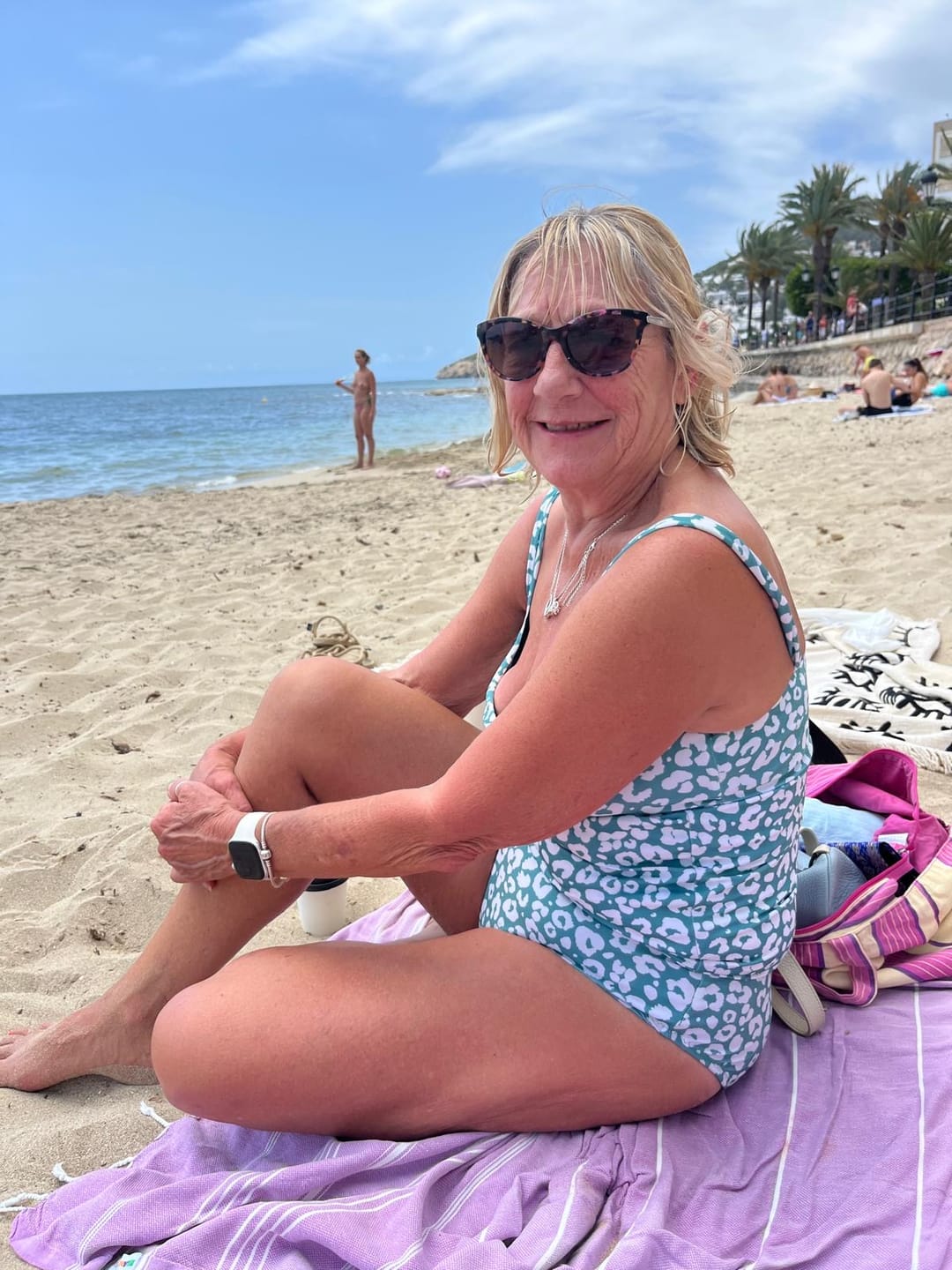 Customer photo review of Green Leopard Swimwear Jersey Fabric
